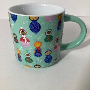 Target 2023 Wondershop Coffee Mug Childrens Matroshka Ornaments Stoneware 4" 16o